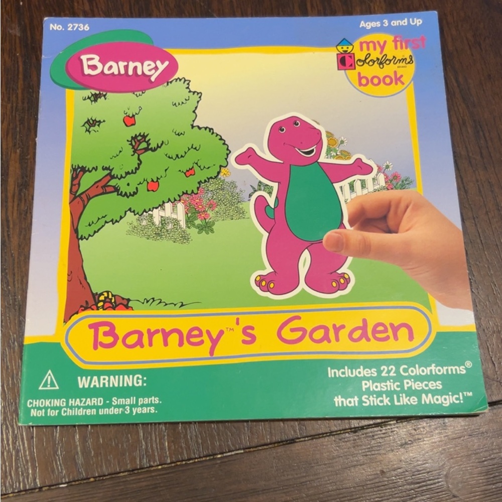 1990’s VTG & Super Rare Barney's Garden ~ 2736 (My First Colorforms Book) 21 PCS